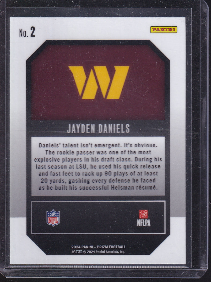 2024 Panini Prizm #2 Jayden Daniels Emergent Silver Prizm