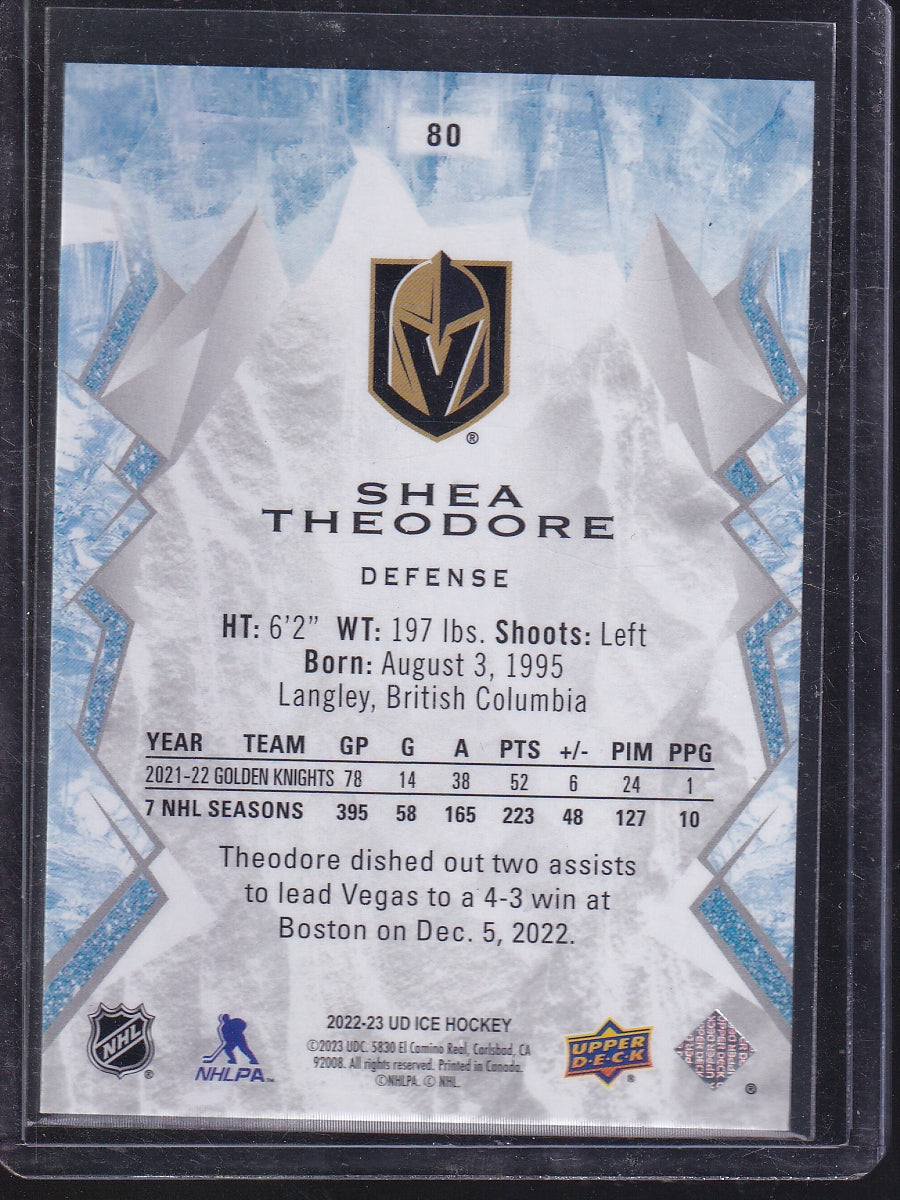 2022-23 Upper Deck Ice #80 Shea Theodore Red