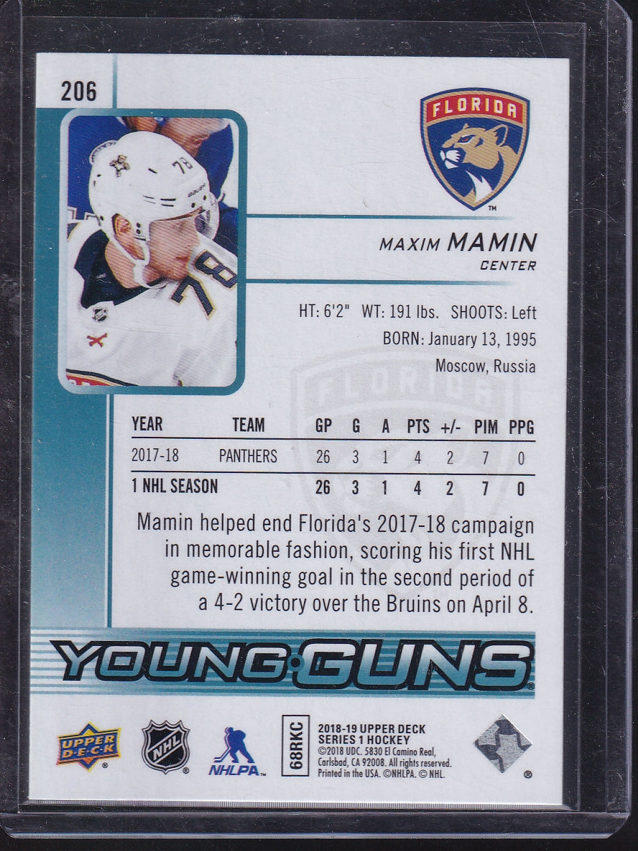 2018-19 Upper Deck #206 Maxim Mamin