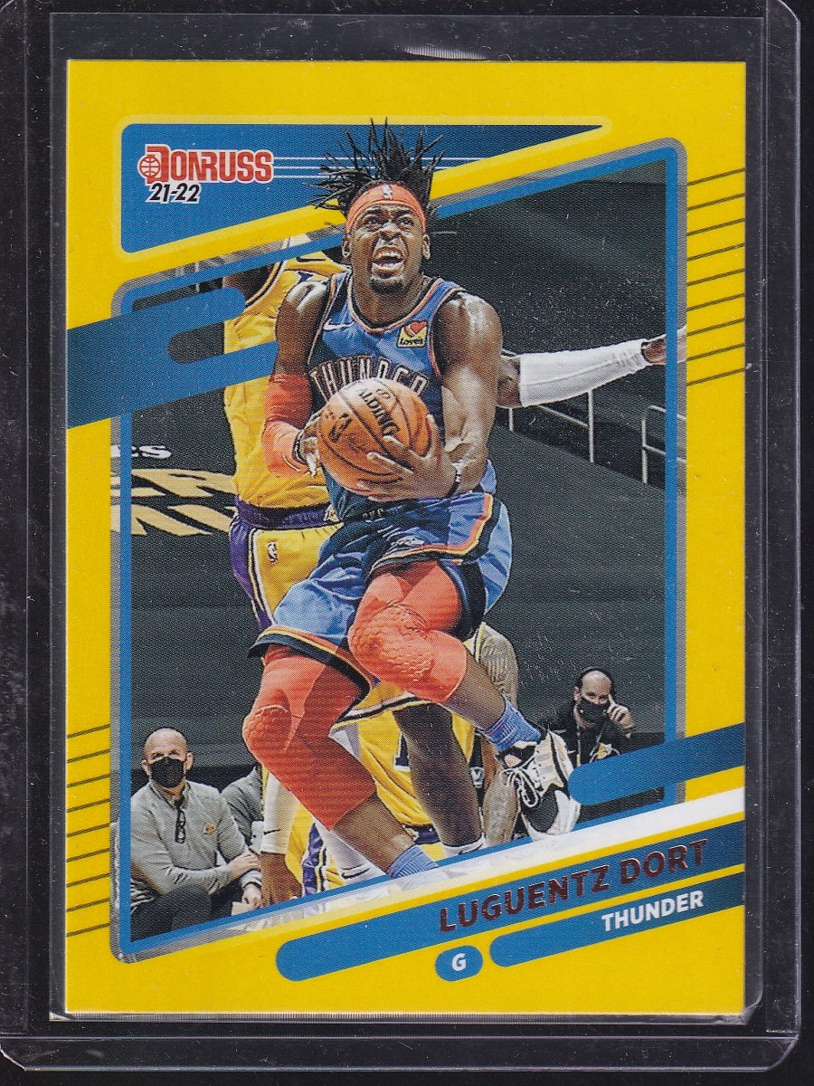 2021-22 Donruss #152 Luguentz Dort Yellow Flood