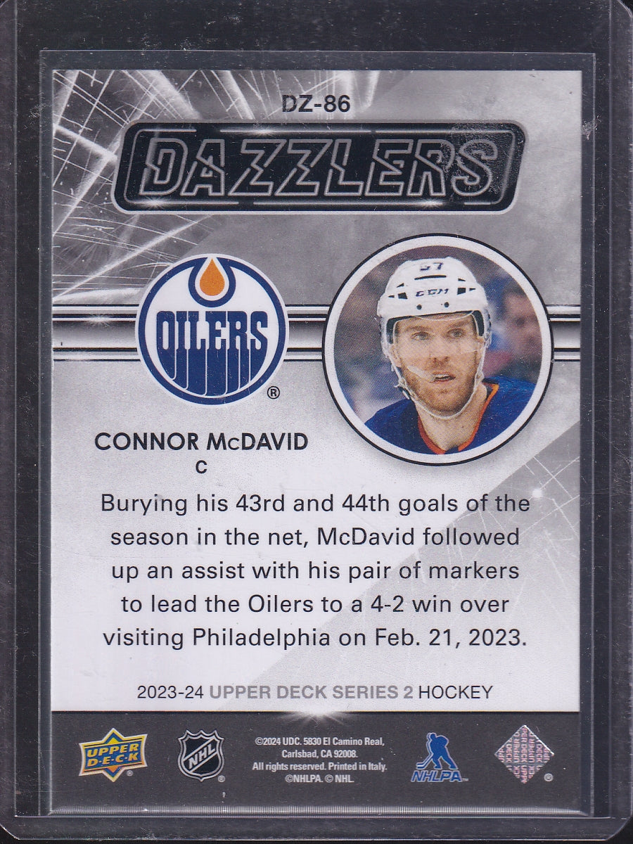 2023-24 Upper Deck #DZ-86 Connor McDavid Dazzlers Green