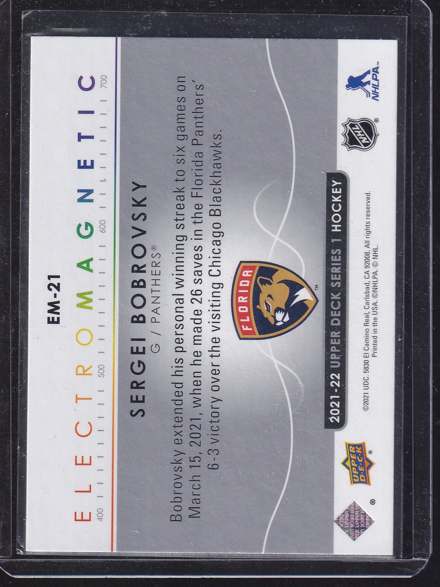 2021-22 Upper Deck #EM-21 Sergei Bobrovsky Electromagnetic