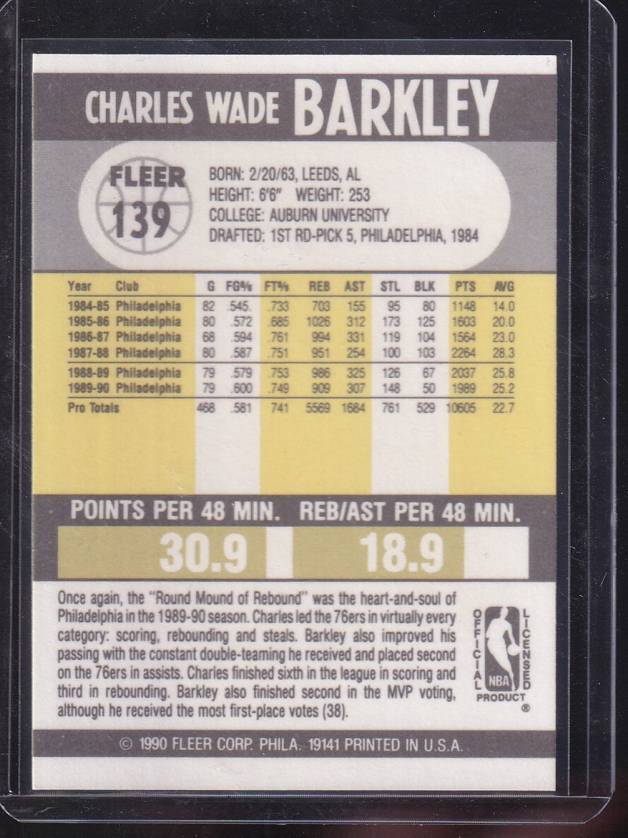 1990-91 Fleer #139 Charles Barkley