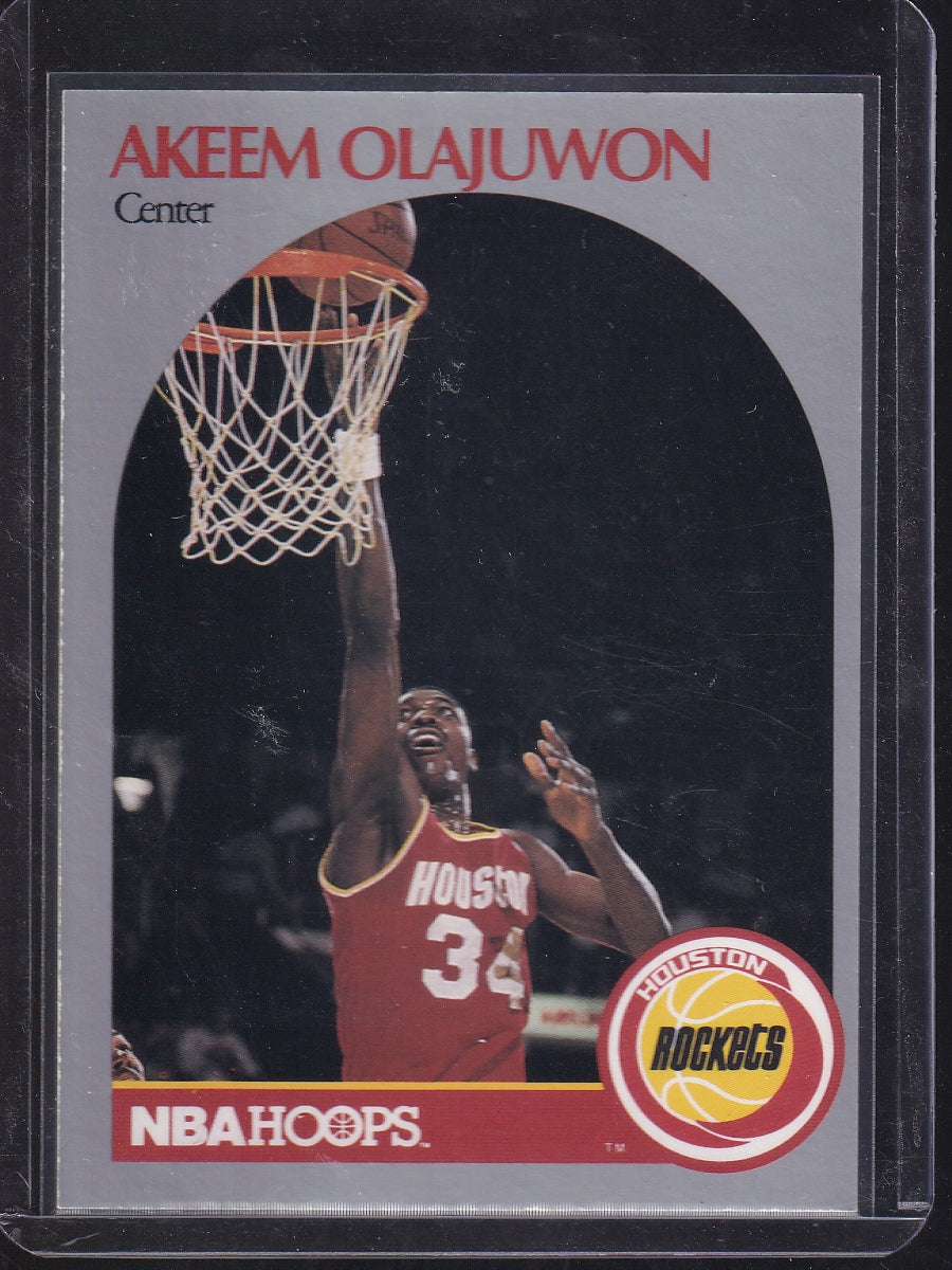 1990-91 Hoops #127 Akeem Olajuwon