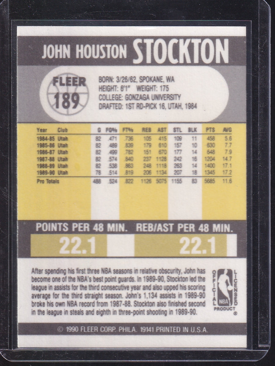 1990-91 Fleer #189 John Stockton