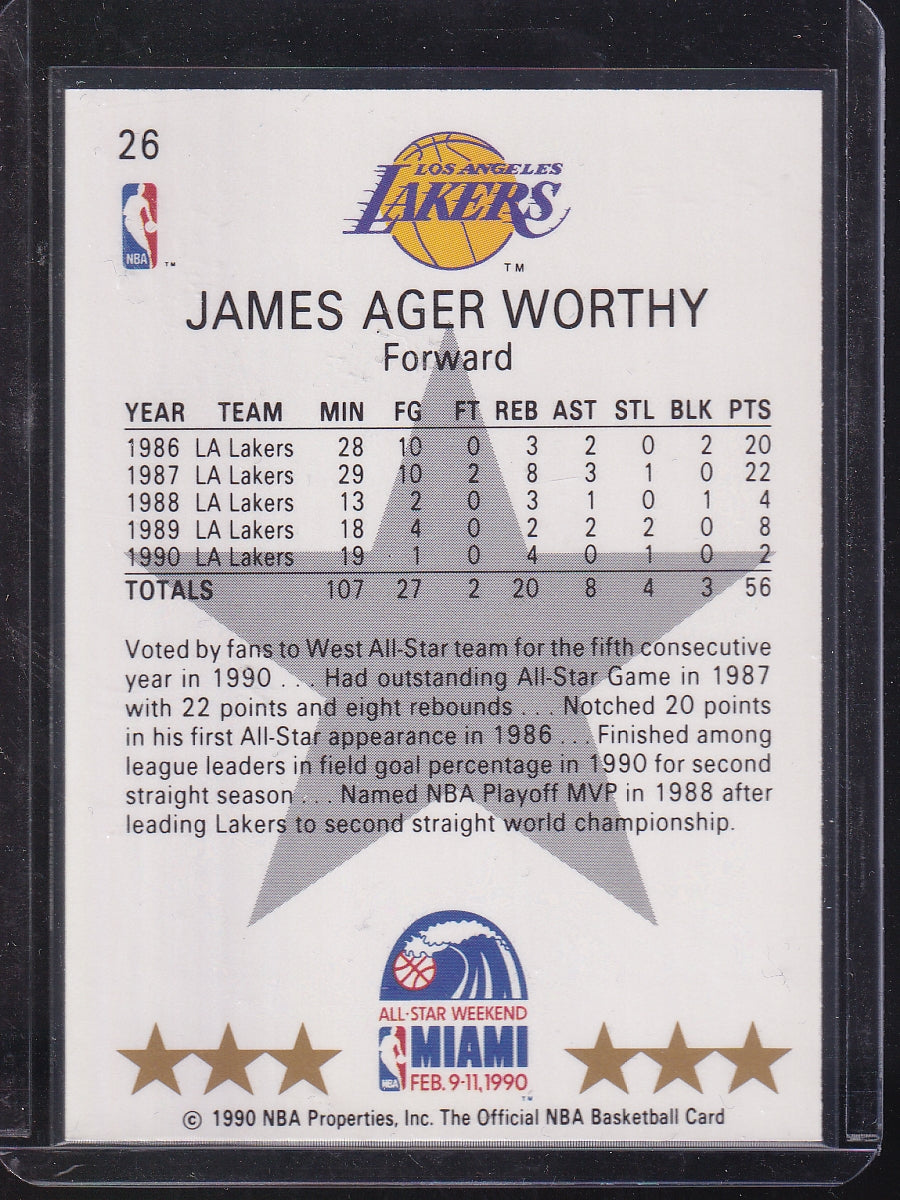 1990-91 Hoops #26 James Worthy