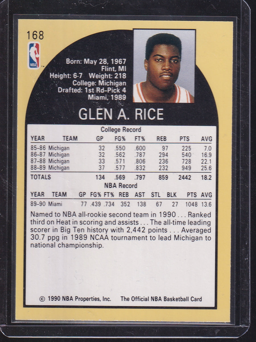 1990-91 Hoops #168 Glen Rice