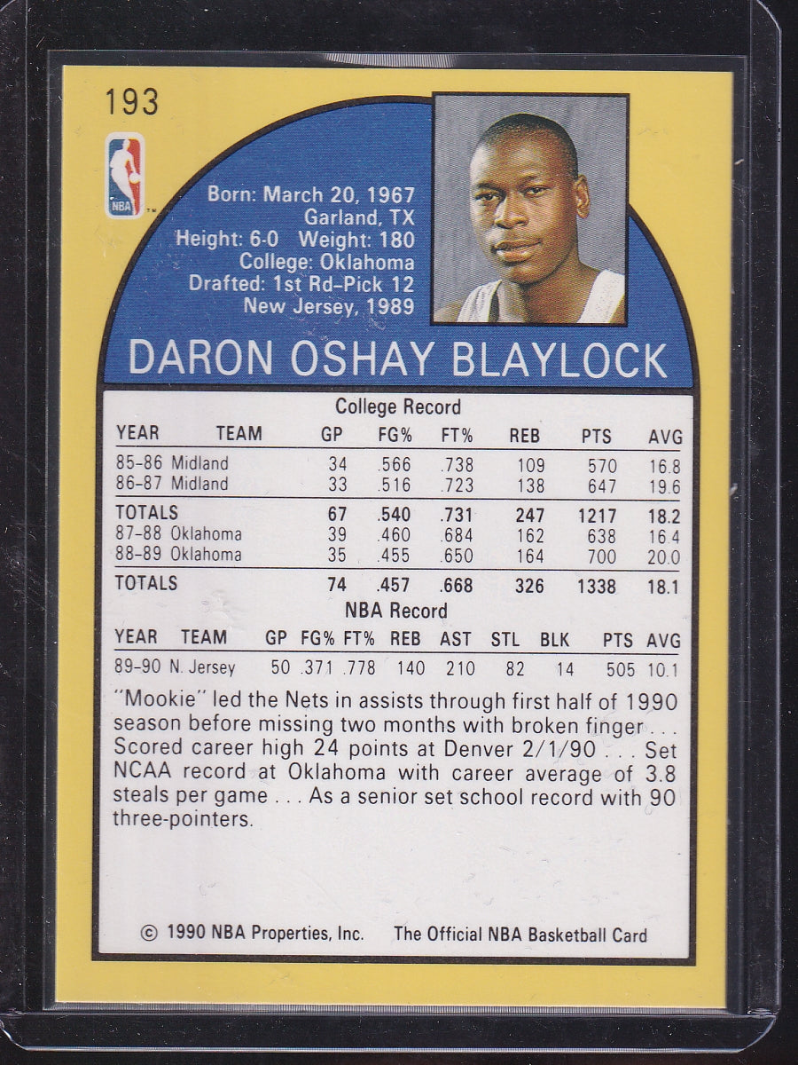 1990 Hoops Team Night New Jersey Nets #NNO Mookie Blaylock