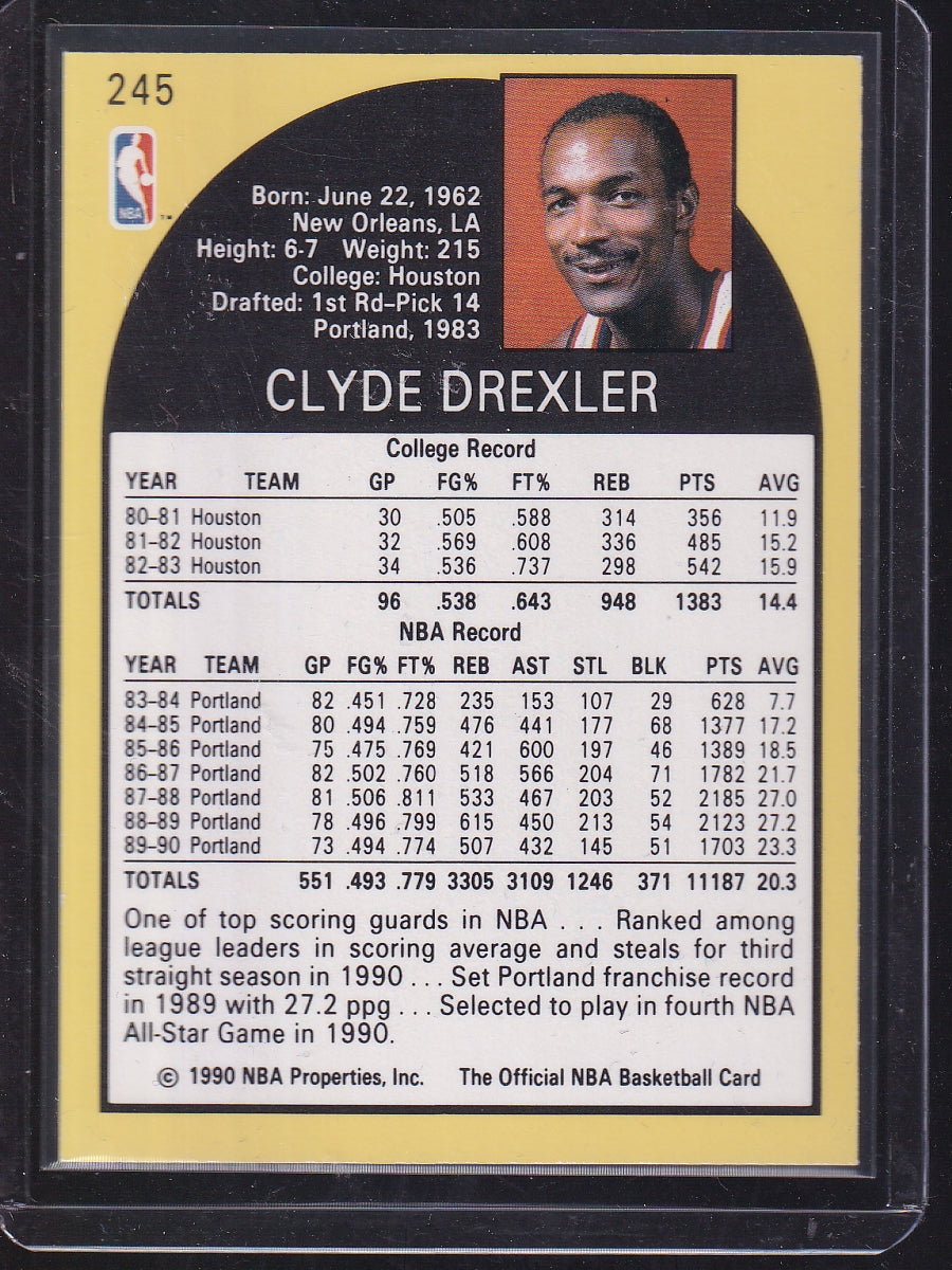 1990-91 Hoops #245 Clyde Drexler