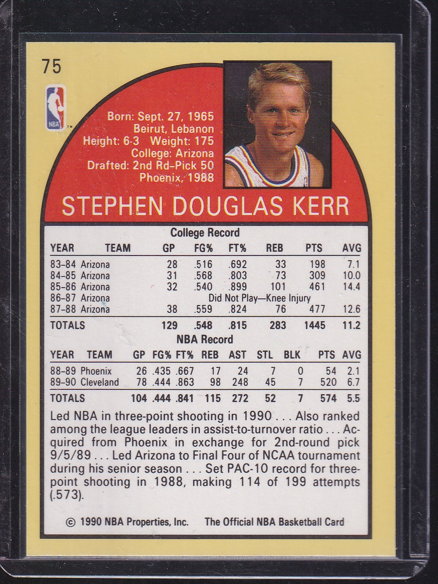 1990 Hoops Team Night Cleveland Cavaliers #NNO Steve Kerr