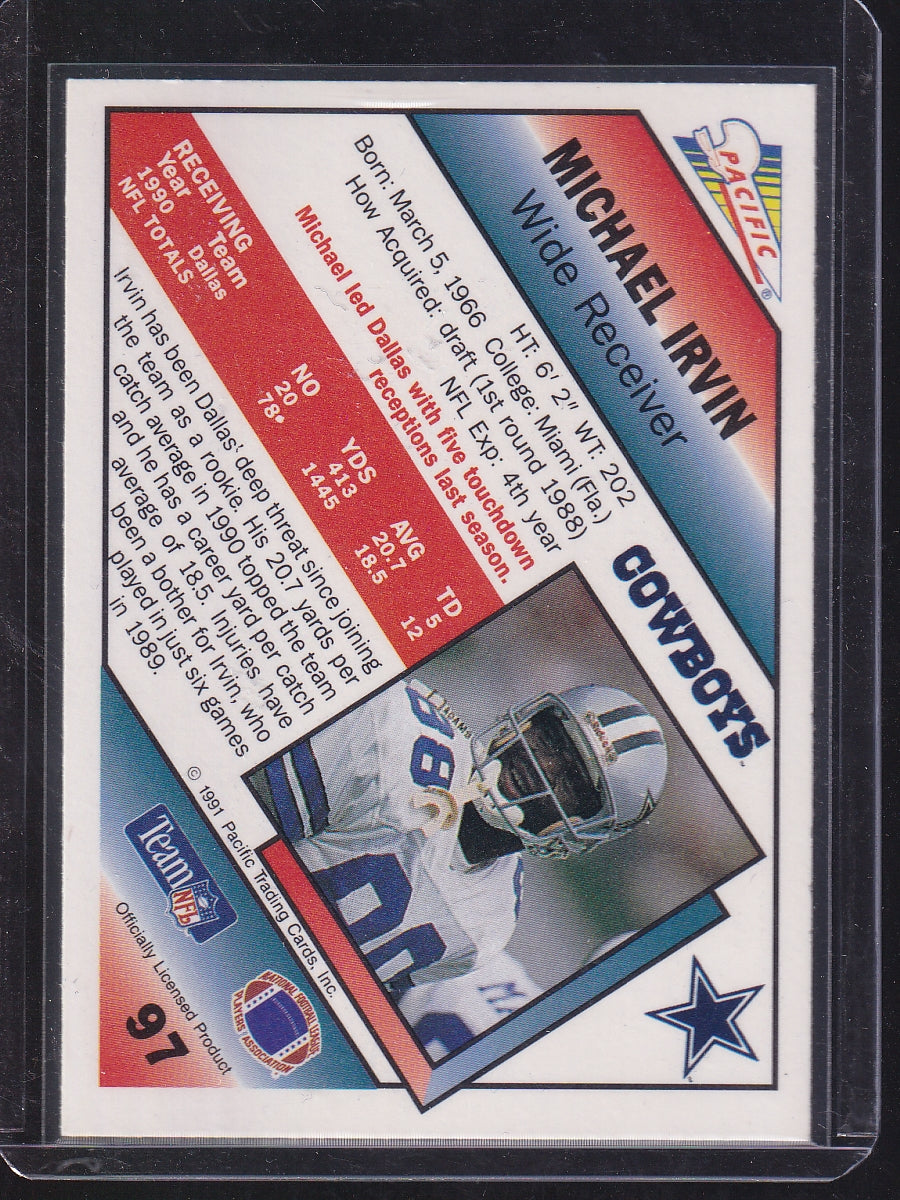 1991 Pacific #97 Michael Irvin