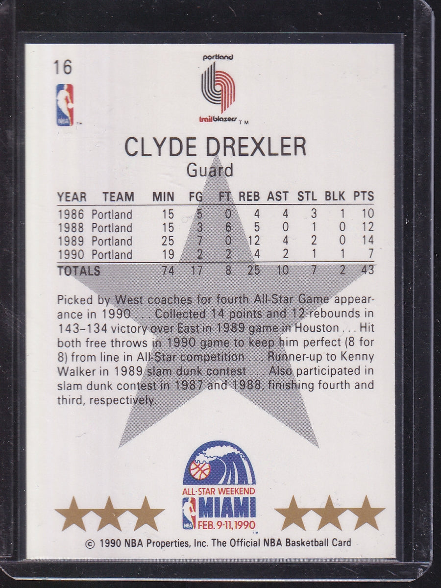 1990-91 Hoops #16 Clyde Drexler