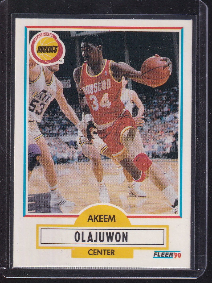 1990-91 Fleer #73 Akeem Olajuwon