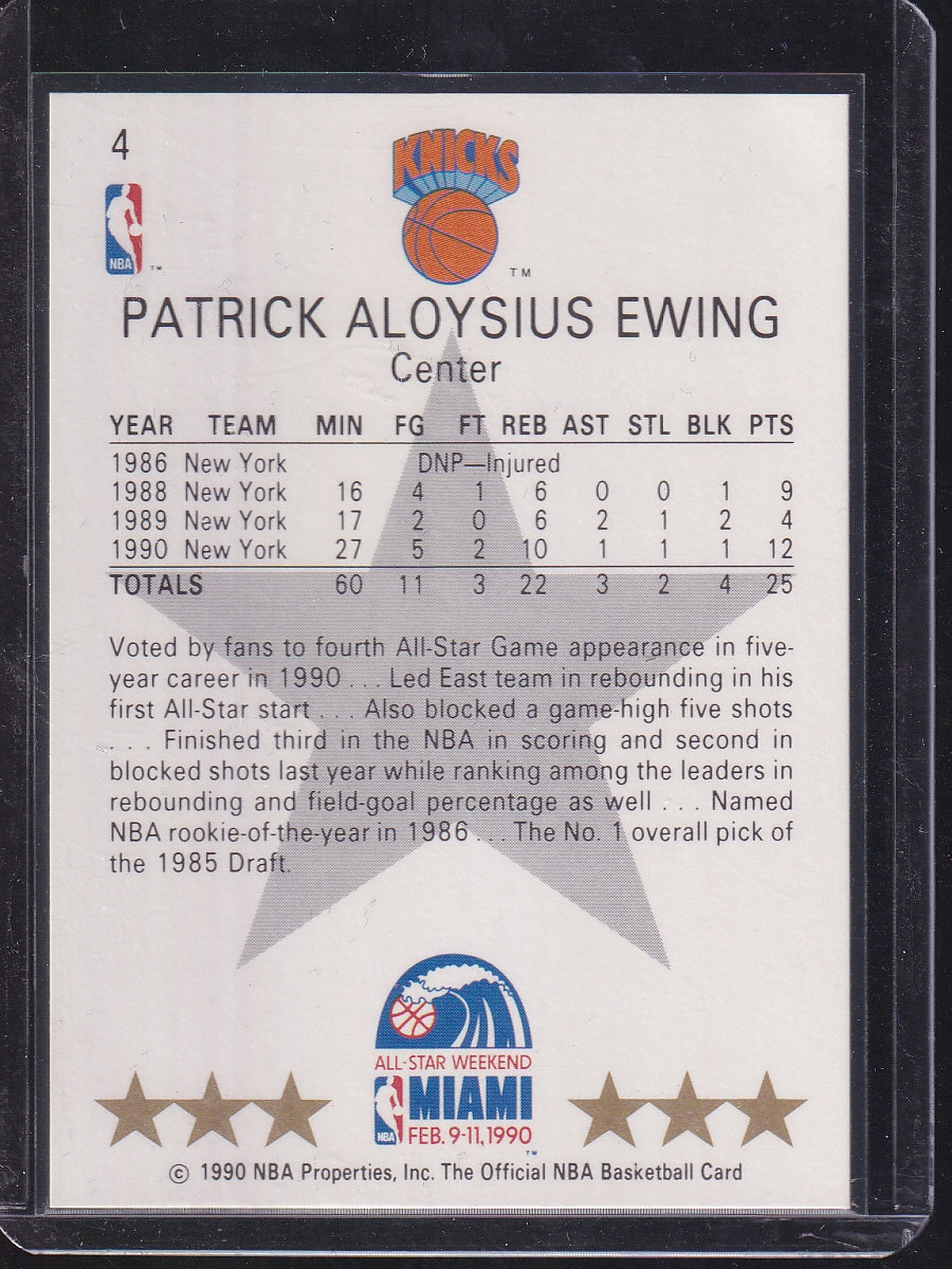 1990-91 Hoops #4 Patrick Ewing