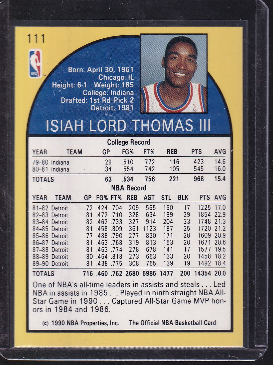 1990-91 Hoops #111 Isiah Thomas