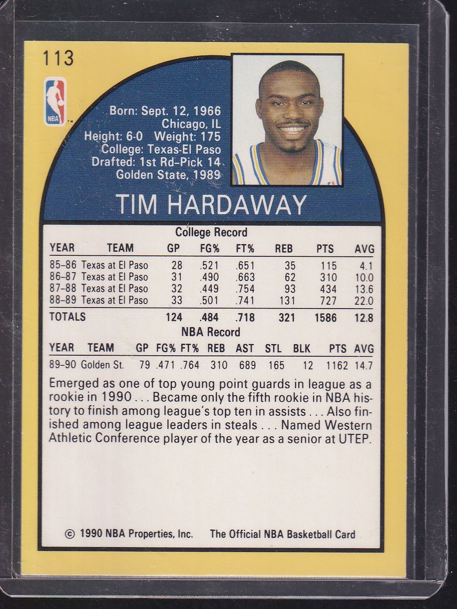 1990-91 Hoops #113 Tim Hardaway