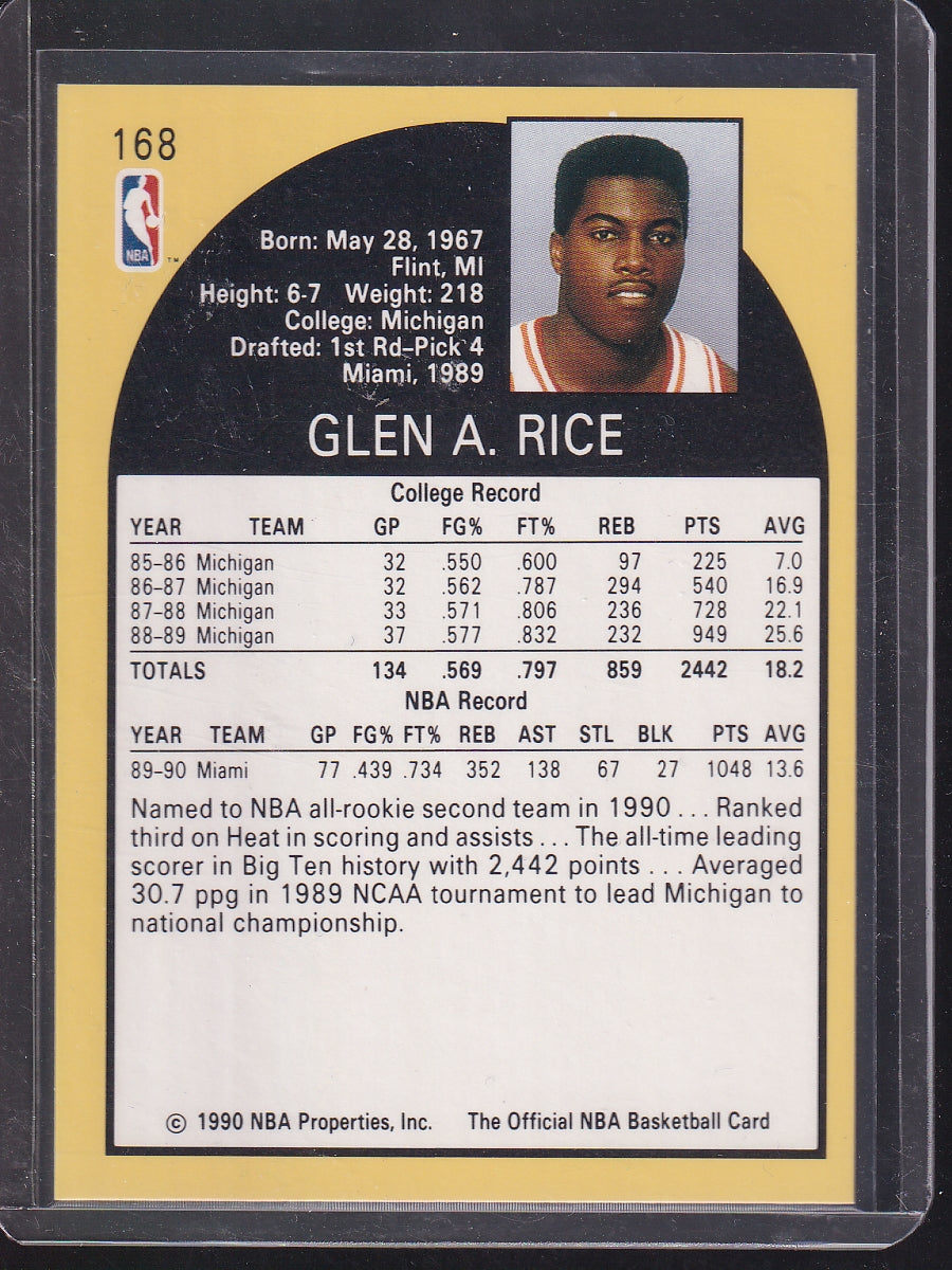 1990-91 Hoops #168 Glen Rice