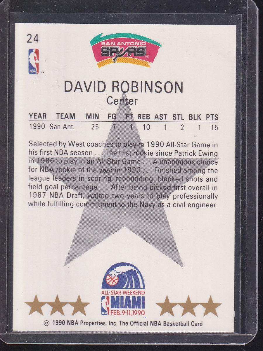 1990-91 Hoops #NNO David Robinson All-Star Program Perforated