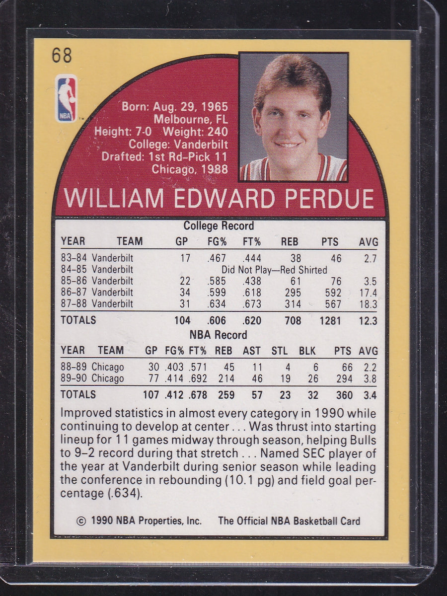 1990-91 Hoops #68 Will Perdue