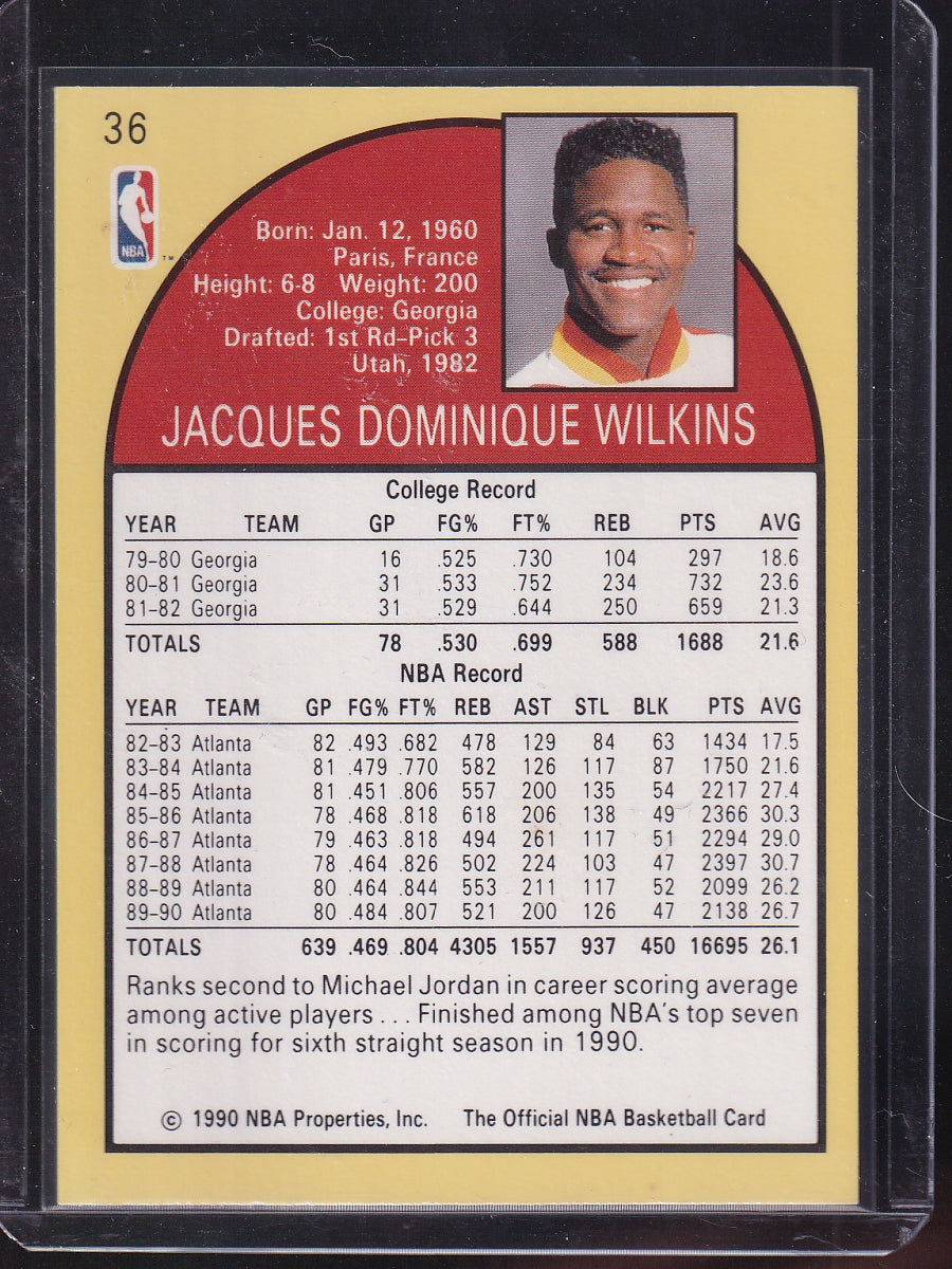 1990-91 Hoops #36 Dominique Wilkins