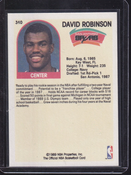 1989-90 Hoops #310 David Robinson