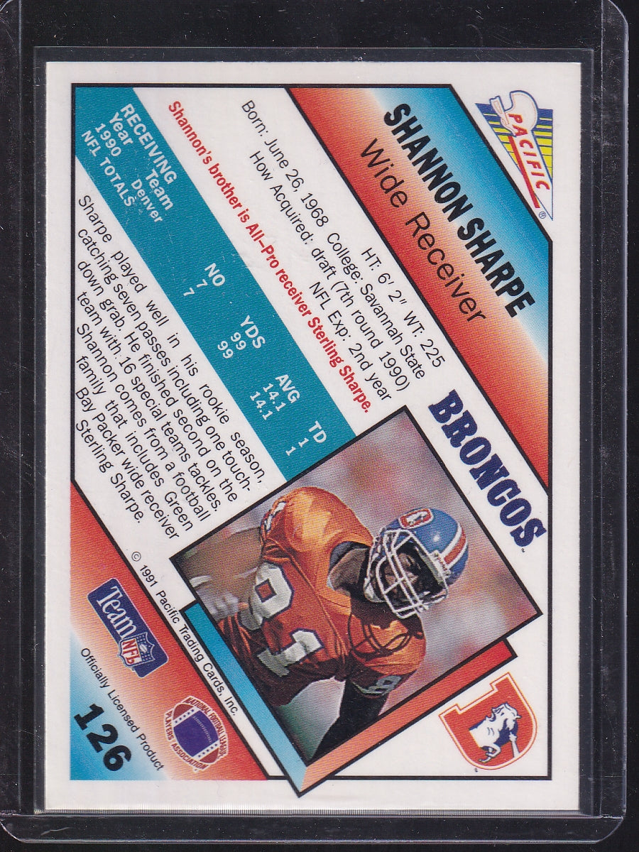 1991 Pacific #126 Shannon Sharpe
