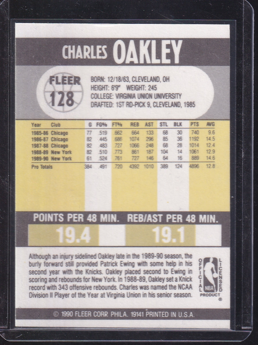 1990-91 Fleer #128 Charles Oakley