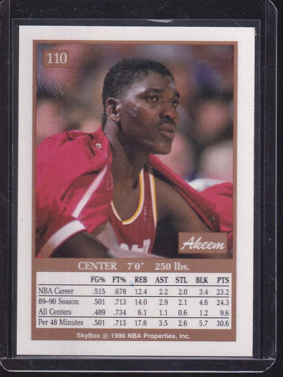 1990-91 SkyBox #110 Akeem Olajuwon