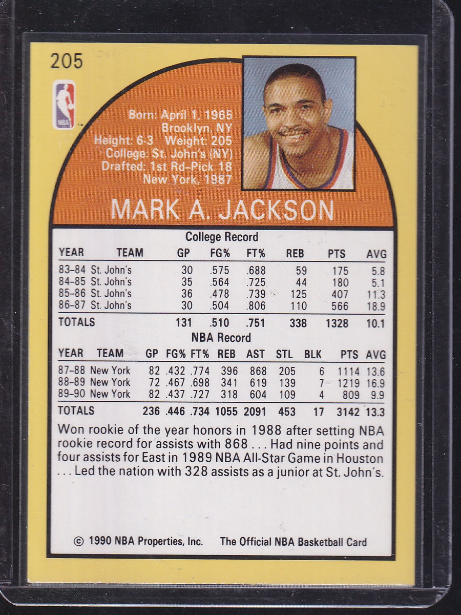1990-91 Hoops #205 Mark Jackson