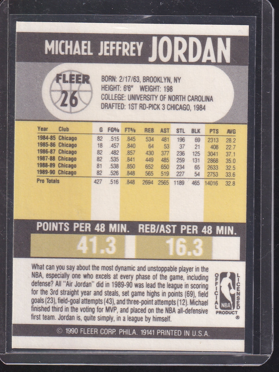 1990-91 Fleer #26b Michael Jordan