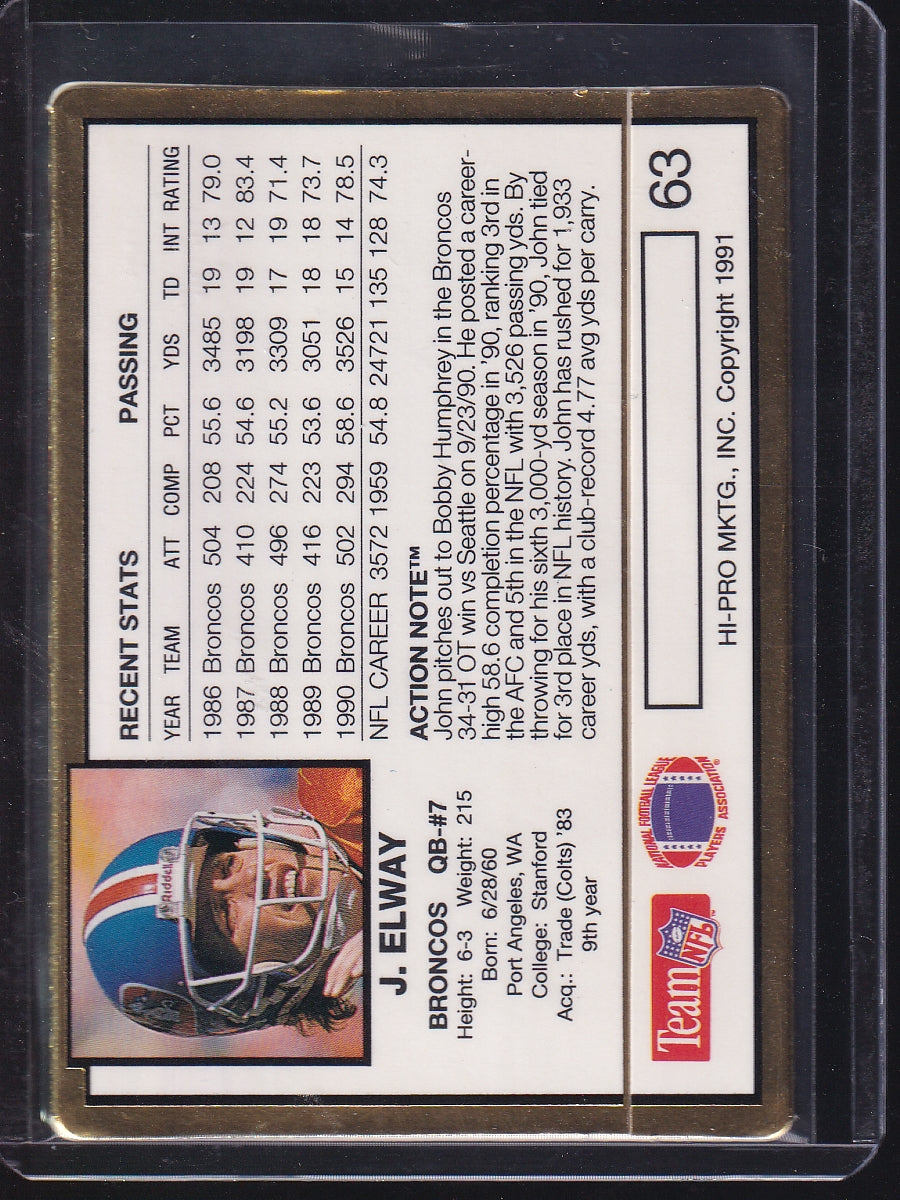 1991 Action Packed #63 John Elway