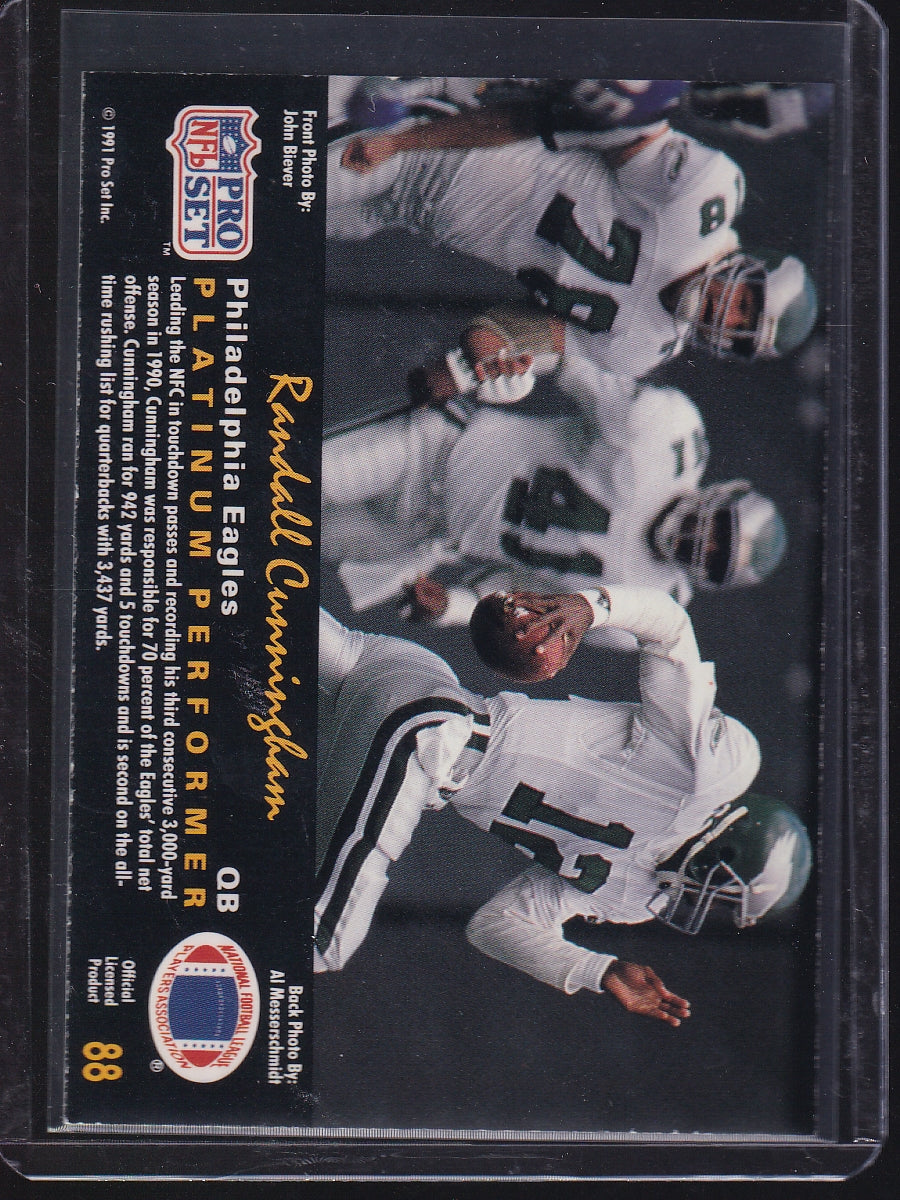 1991 Pro Set Platinum #88 Randall Cunningham