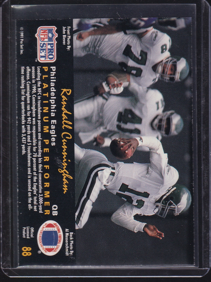 1991 Pro Set Platinum #88 Randall Cunningham