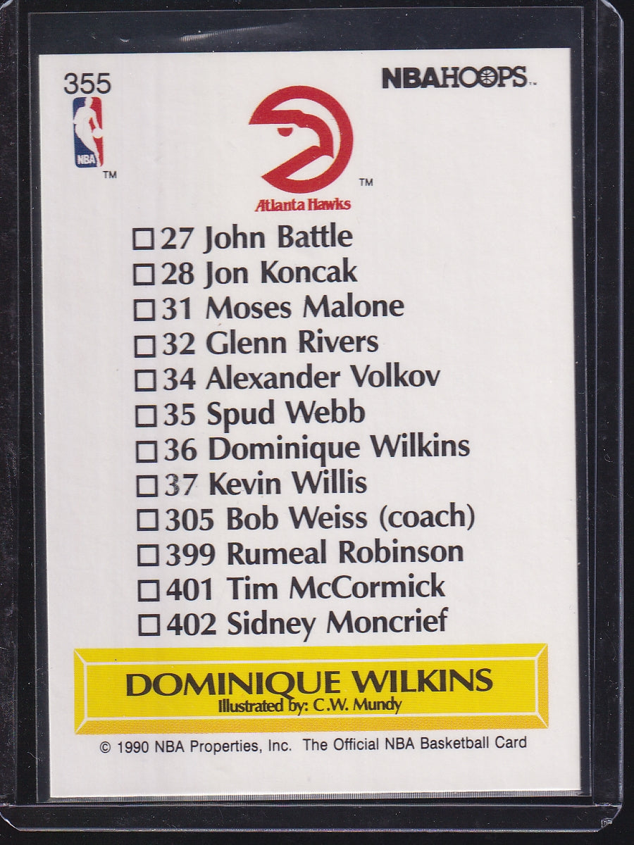 1990-91 Hoops #355 Dominique Wilkins