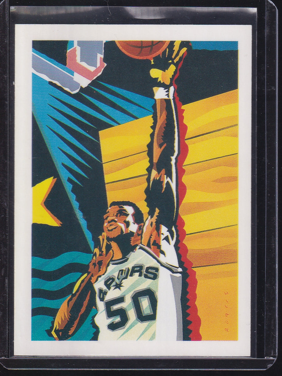 1990-91 Hoops #378b David Robinson Basketball half visible on front