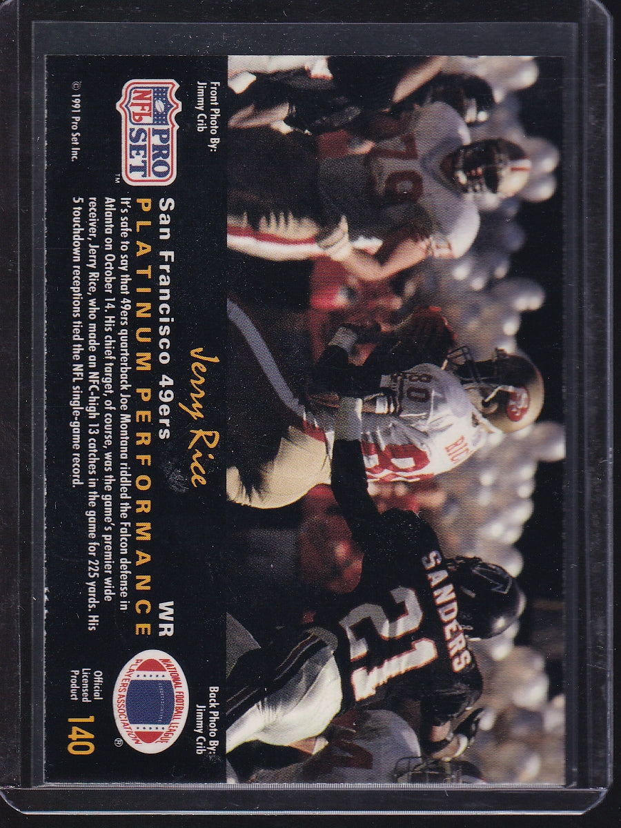 1991 Pro Set Platinum #140 Jerry Rice