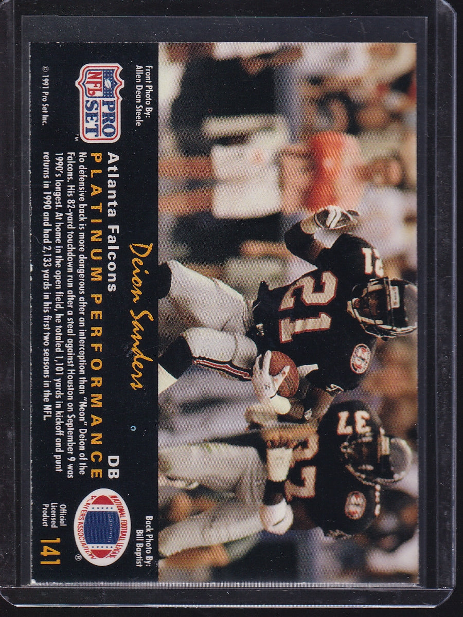 1991 Pro Set Platinum #141 Deion Sanders