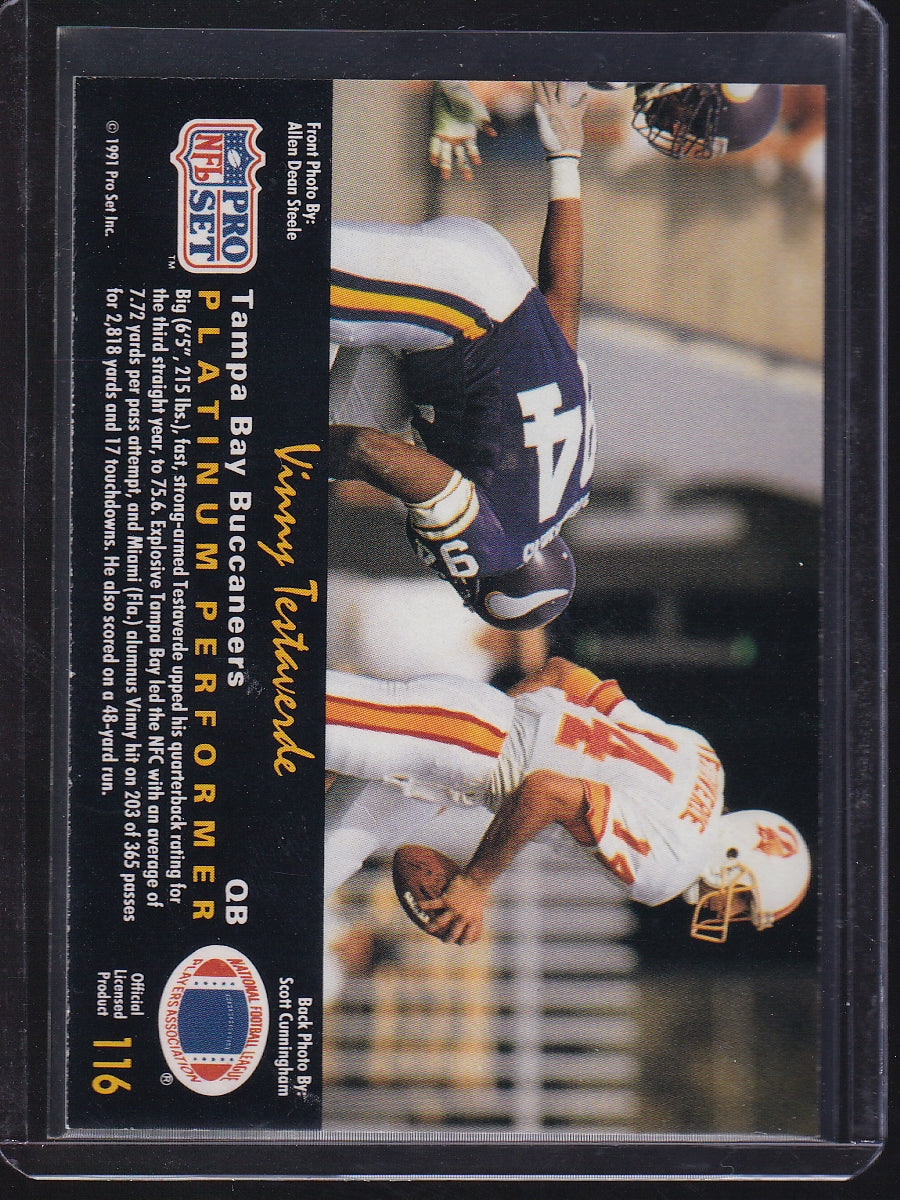 1991 Pro Set Platinum #116 Vinny Testaverde