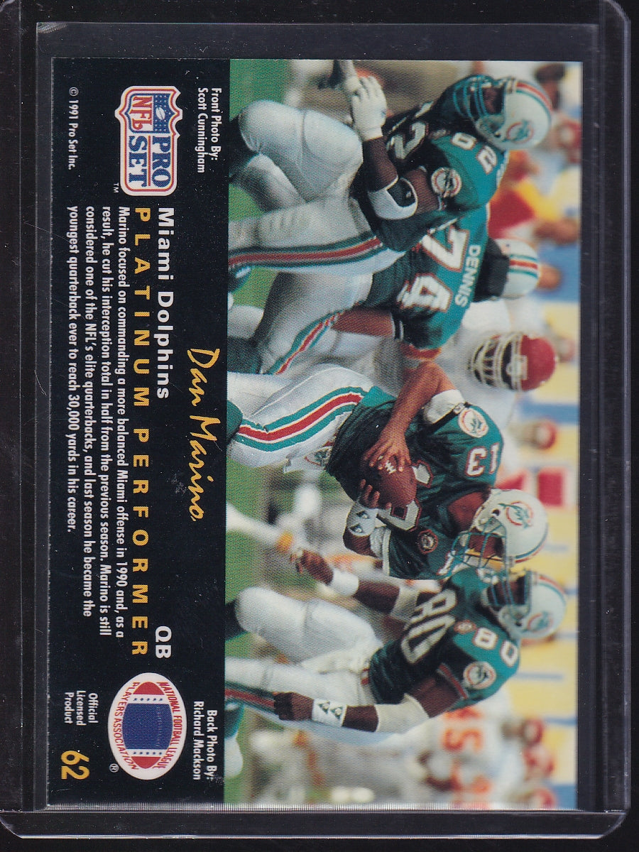 1991 Pro Set Platinum #62 Dan Marino
