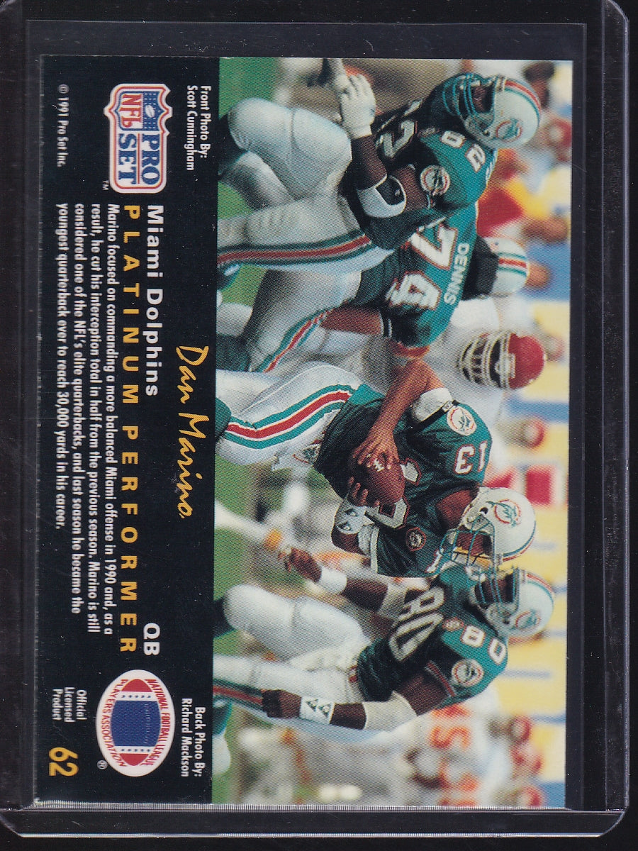 1991 Pro Set Platinum #62 Dan Marino