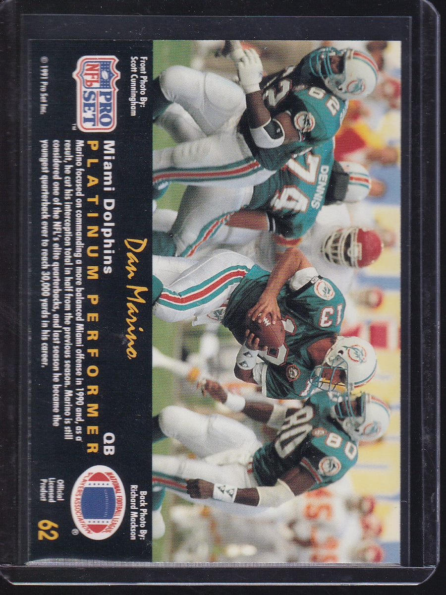 1991 Pro Set Platinum #62 Dan Marino