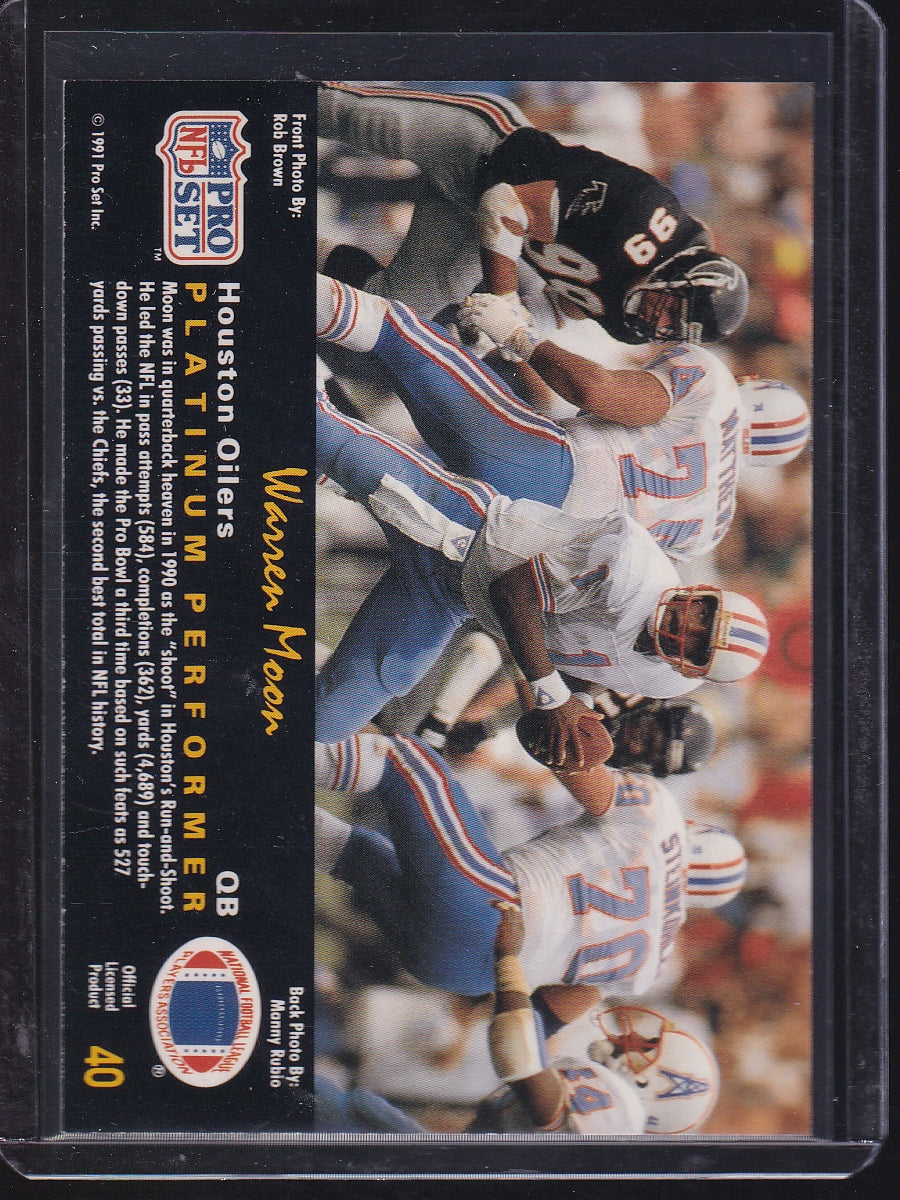 1991 Pro Set Platinum #40 Warren Moon