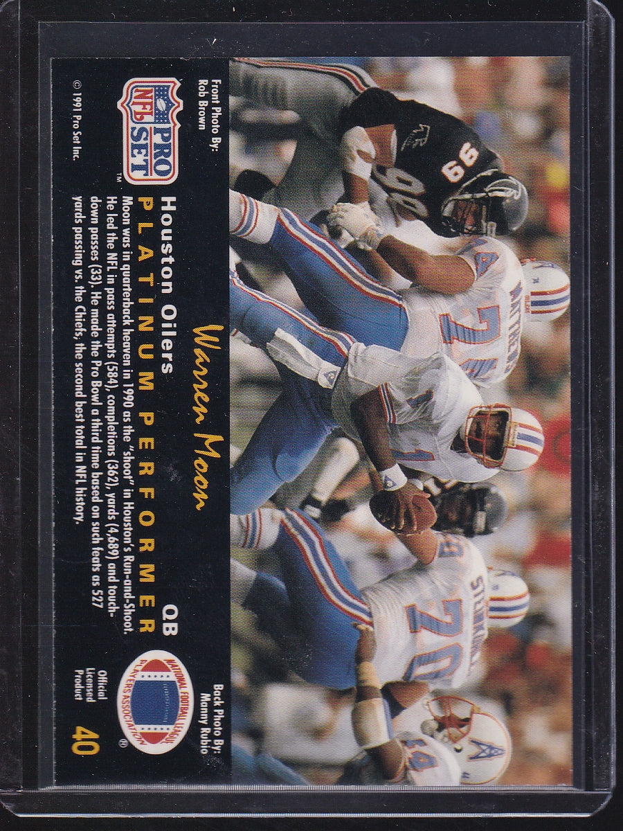 1991 Pro Set Platinum #40 Warren Moon
