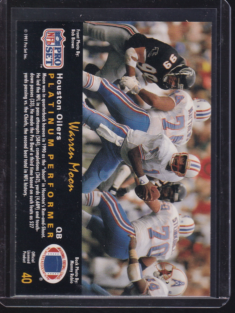 1991 Pro Set Platinum #40 Warren Moon