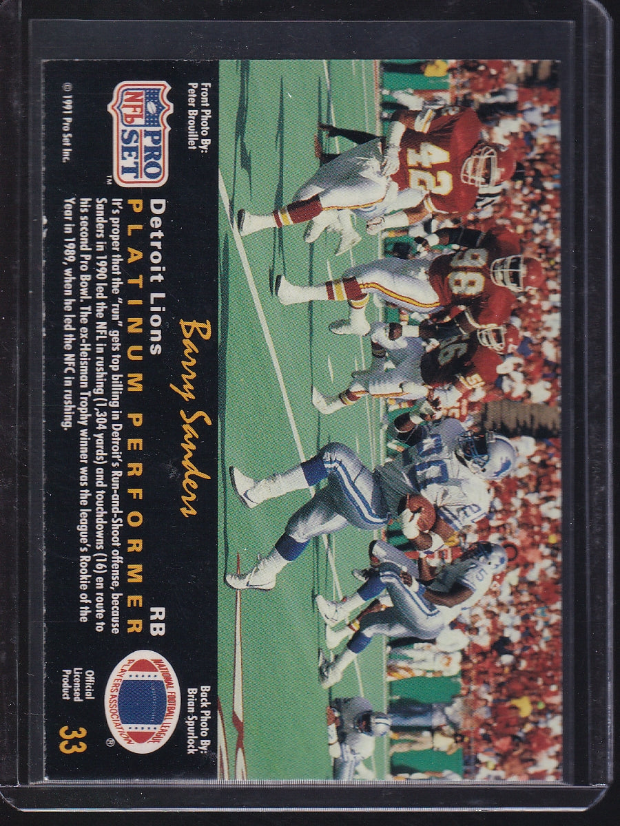 1991 Pro Set Platinum #33 Barry Sanders
