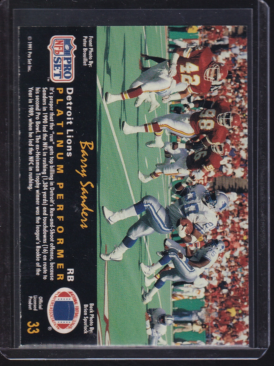 1991 Pro Set Platinum #33 Barry Sanders