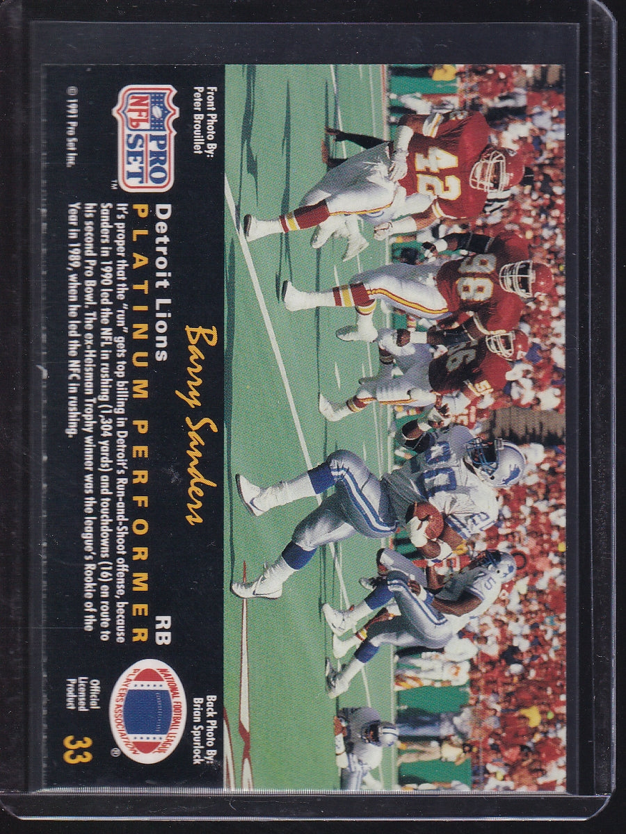 1991 Pro Set Platinum #33 Barry Sanders