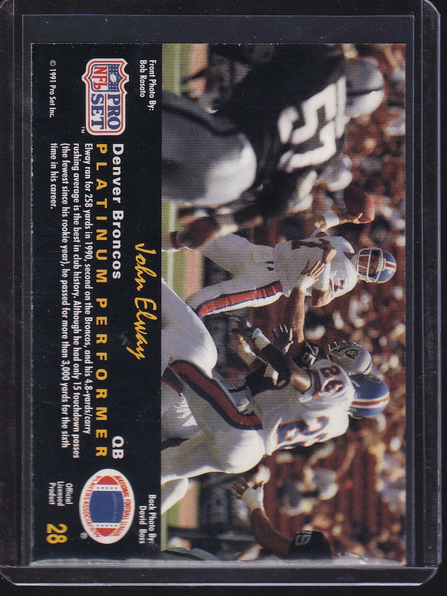 1991 Pro Set Platinum #28 John Elway