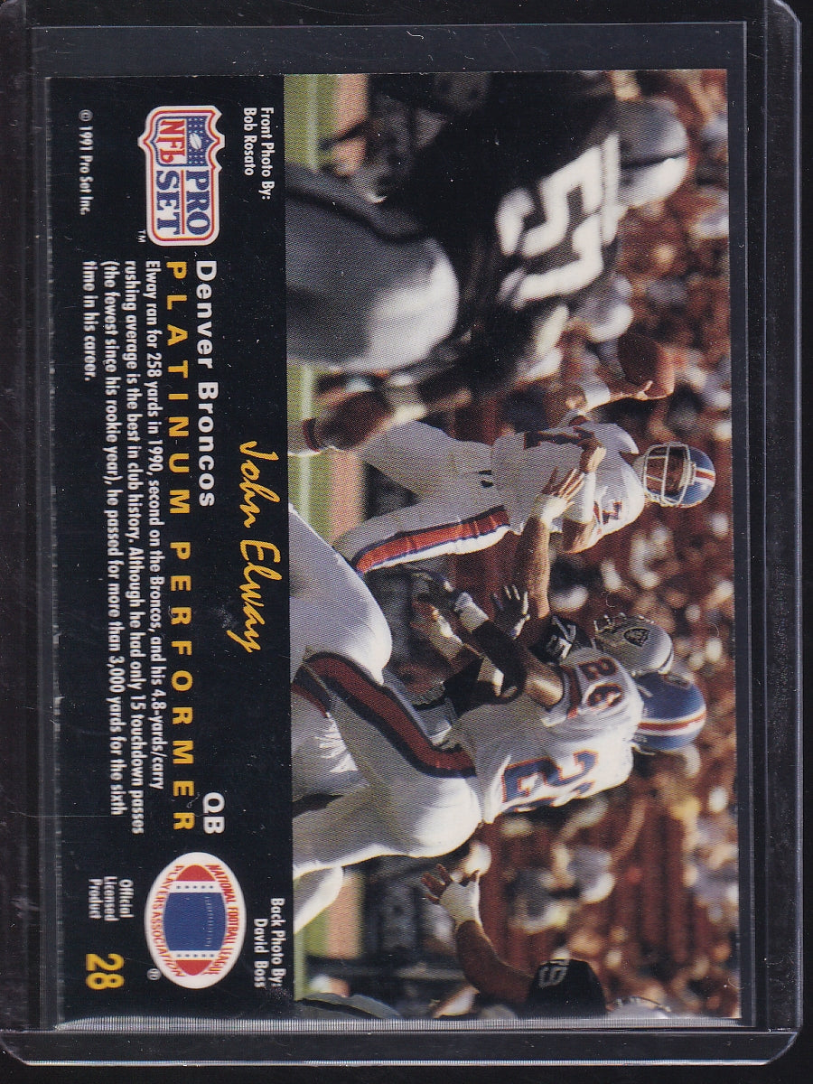 1991 Pro Set Platinum #28 John Elway