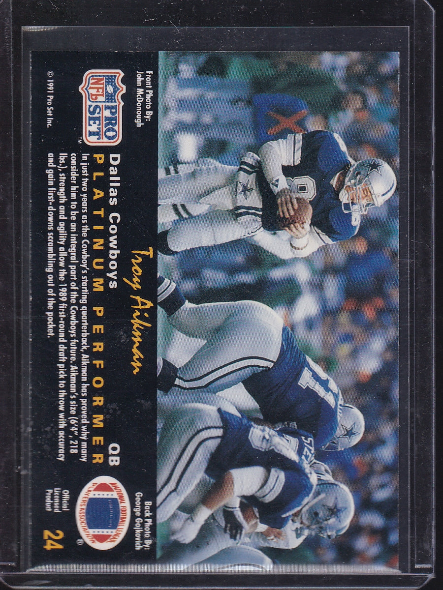 1991 Pro Set Platinum #24 Troy Aikman